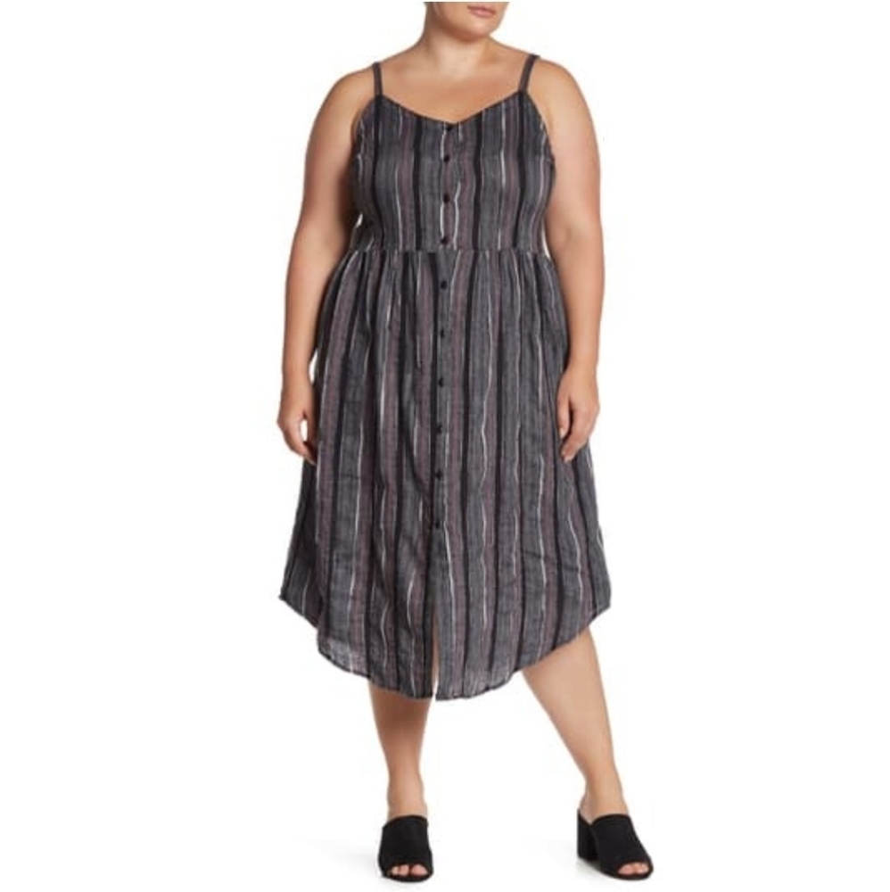 Nordstrom Susina Spaghetti Straps Striped Dress